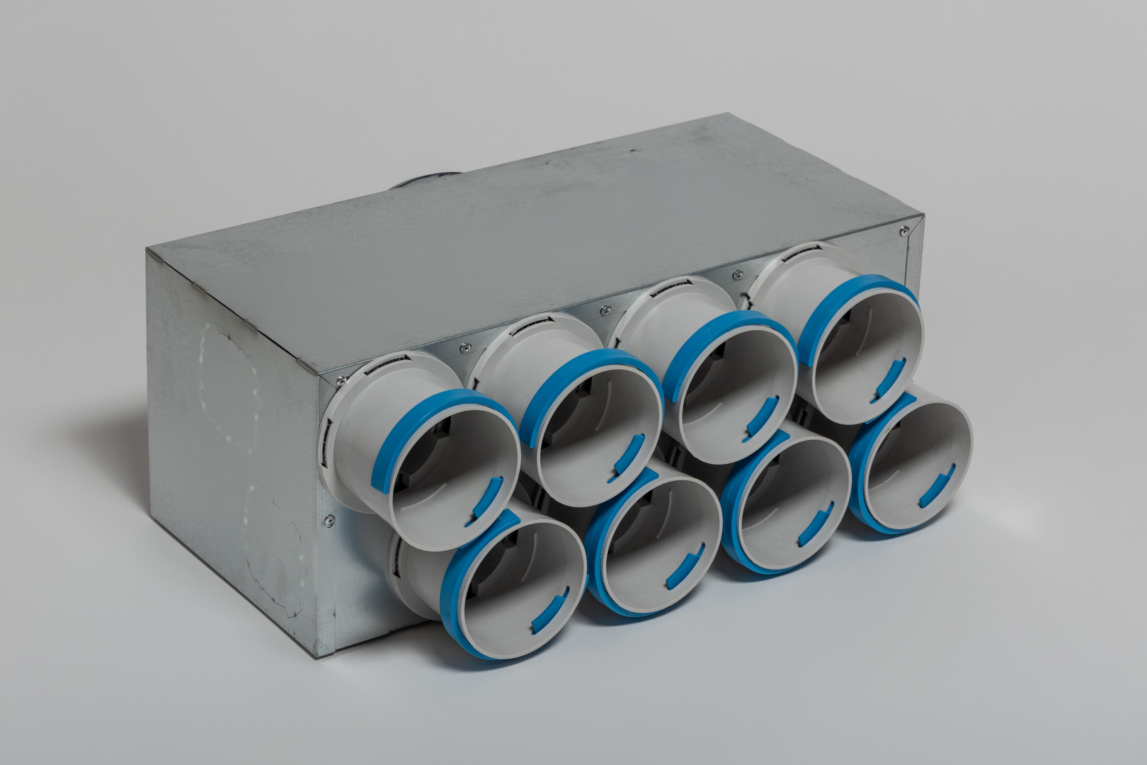 Oro paskirstymo kolektorinė dėžė su 8 atšakomis, DN160-12xDN75