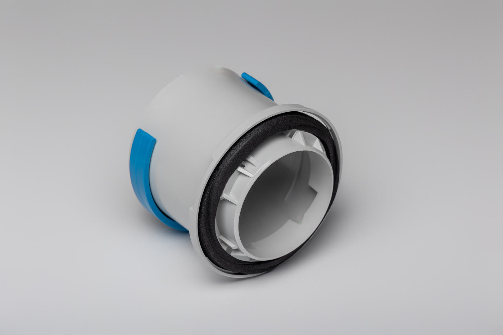 Atšaka su plastikiniu fiksatoriumi DN75 - Image 2