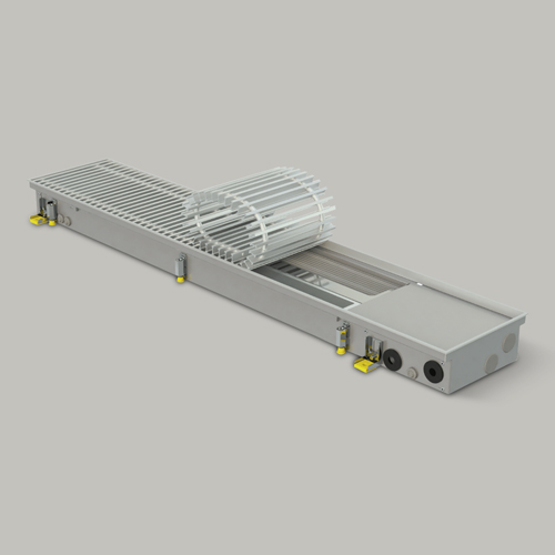 Įleidžiami grindiniai konvektoriai su ventiliatoriais